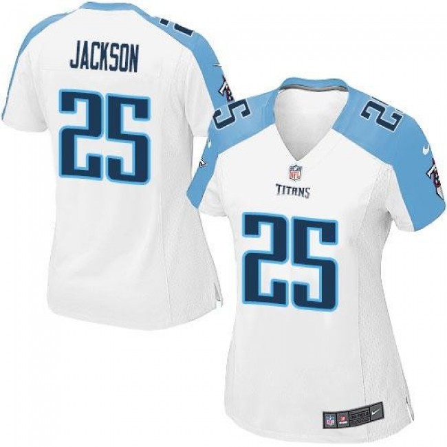 Women's Titans #25 Adoree' Jackson White Stitched NFL Elite Jersey