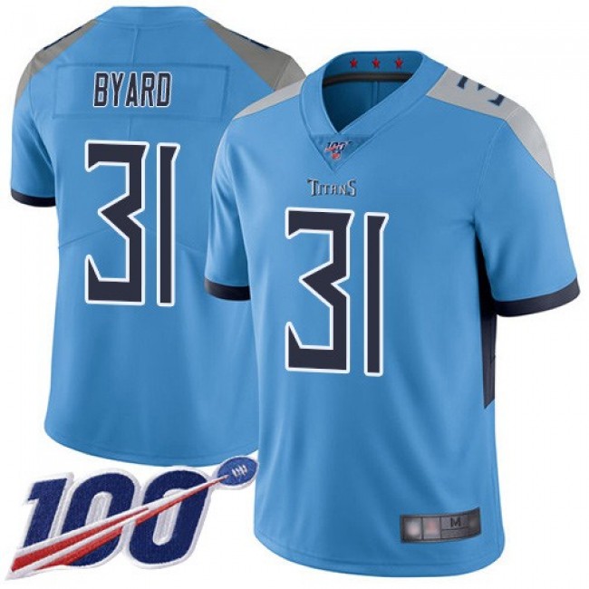 Nike Titans #31 Kevin Byard Light Blue Alternate Men's Stitched NFL 100th Season Vapor Limited Jersey