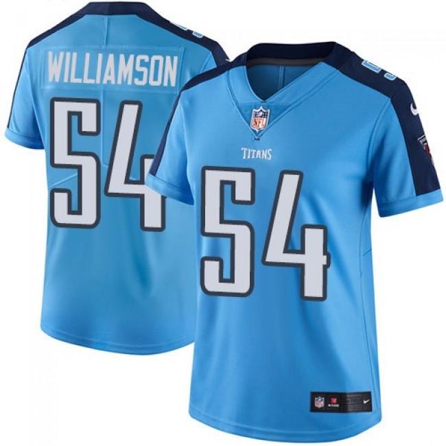 Women's Titans #54 Avery Williamson Light Blue Team Color Stitched NFL Vapor Untouchable Limited Jersey