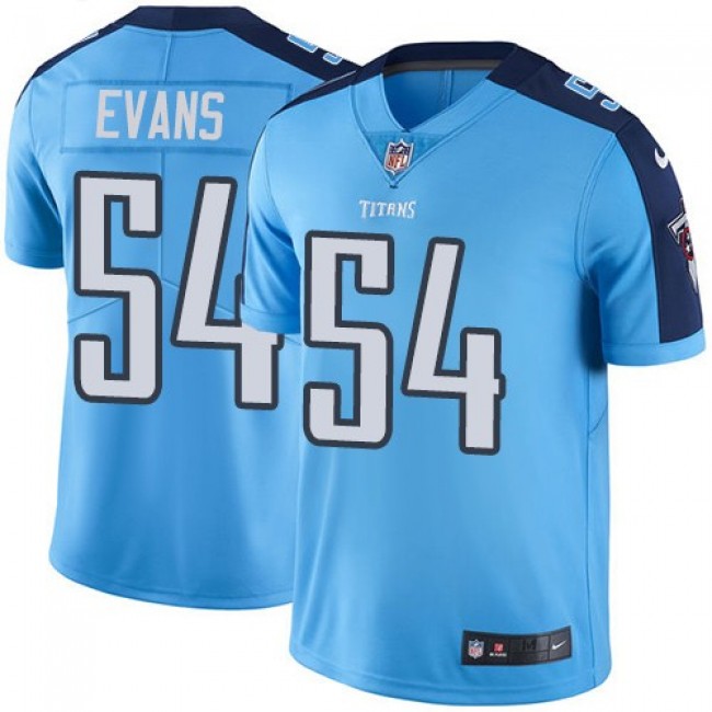 Nike Titans #54 Rashaan Evans Light Blue Men's Stitched NFL Limited Rush Jersey