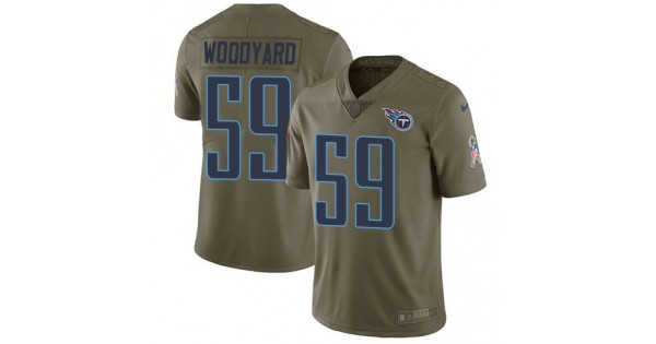 الرود NFL Jersey 34-Nike Titans #59 Wesley Woodyard Olive Men's Stitched ... الرود