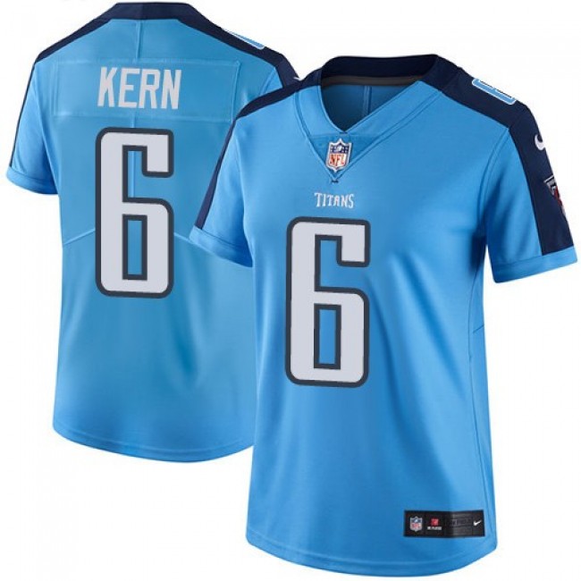 Women's Titans #6 Brett Kern Light Blue Team Color Stitched NFL Vapor Untouchable Limited Jersey