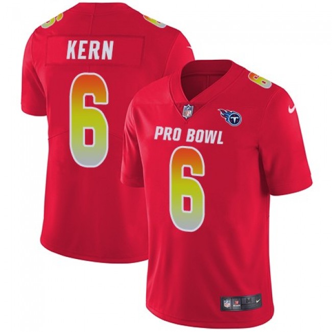 Tennessee Titans #6 Brett Kern Red Youth Stitched NFL Limited AFC 2018 Pro Bowl Jersey
