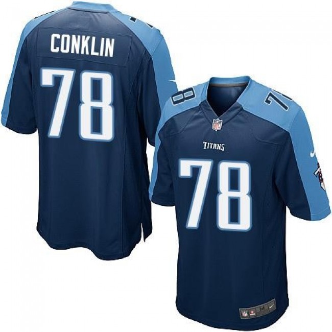 Tennessee Titans #78 Jack Conklin Navy Blue Alternate Youth Stitched NFL Elite Jersey