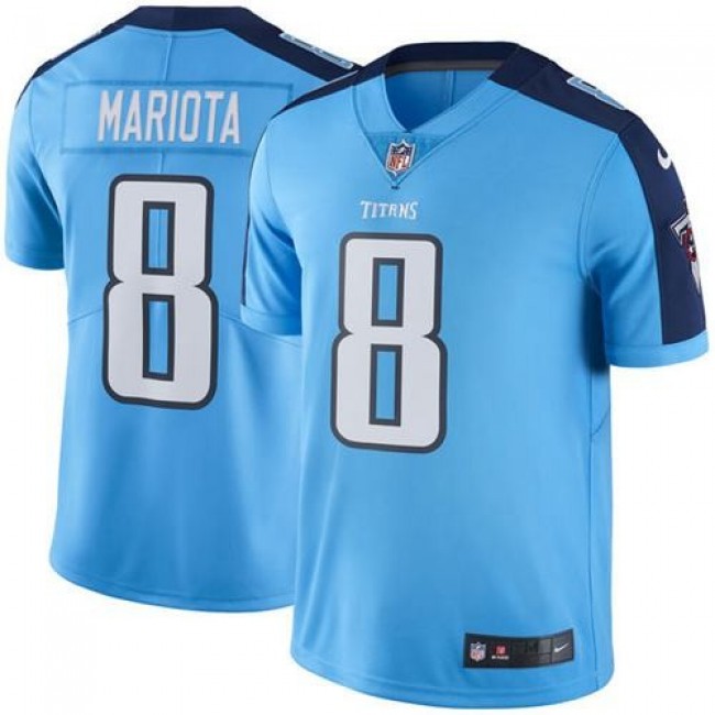 Tennessee Titans #8 Marcus Mariota Light Blue Team Color Youth Stitched NFL Vapor Untouchable Limited Jersey