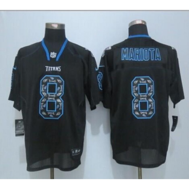 Nike Titans #8 Marcus Mariota New Lights Out Black Men's Stitched NFL Elite Jersey