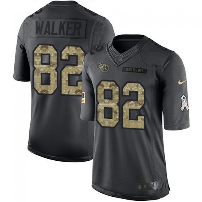 Tennessee Titans #82 Delanie Walker Black Youth Stitched NFL Limited 2016 Salute to Service Jersey