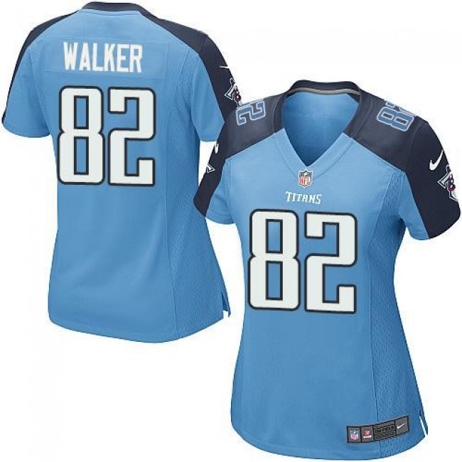 Women's Titans #82 Delanie Walker Light Blue Team Color Stitched NFL Elite Jersey