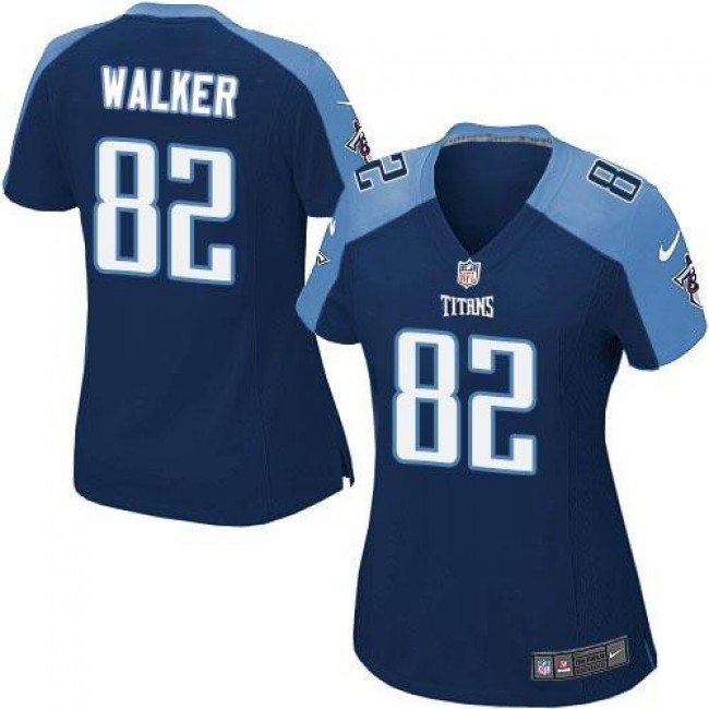 Women's Titans #82 Delanie Walker Navy Blue Alternate Stitched NFL Elite Jersey