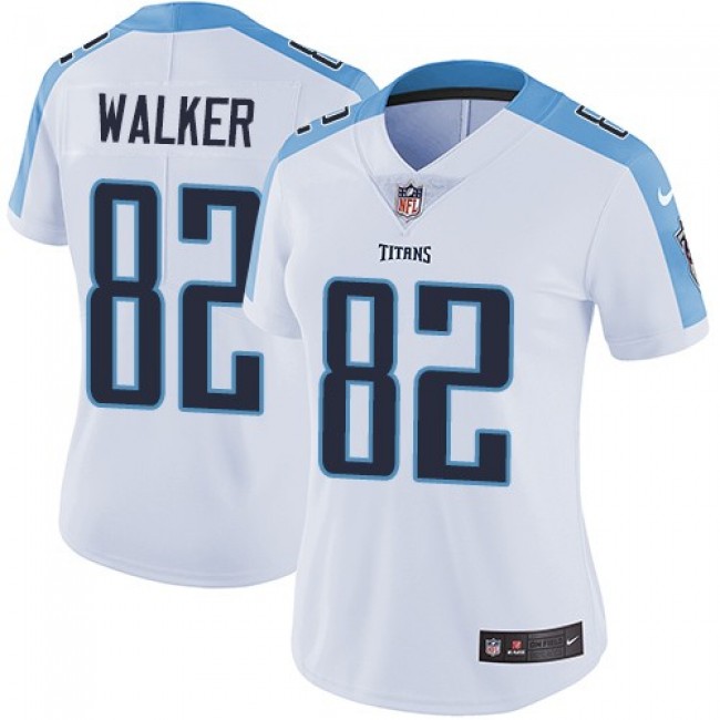 Women's Titans #82 Delanie Walker White Stitched NFL Vapor Untouchable Limited Jersey