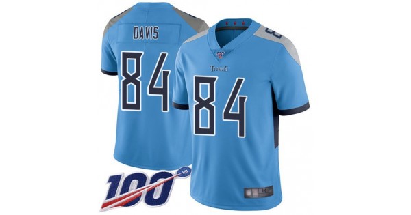Nike Tennessee Titans No84 Corey Davis Light Blue Youth Stitched NFL Limited Rush Jersey