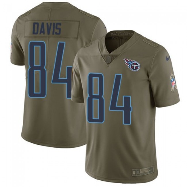 Tennessee Titans #84 Corey Davis Olive Youth Stitched NFL Limited 2017 Salute to Service Jersey