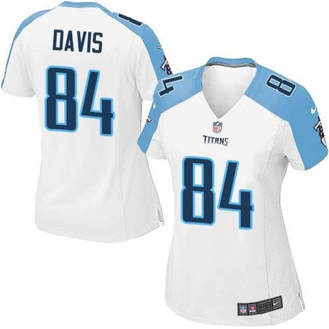 Women's Titans #84 Corey Davis White Stitched NFL Elite Jersey