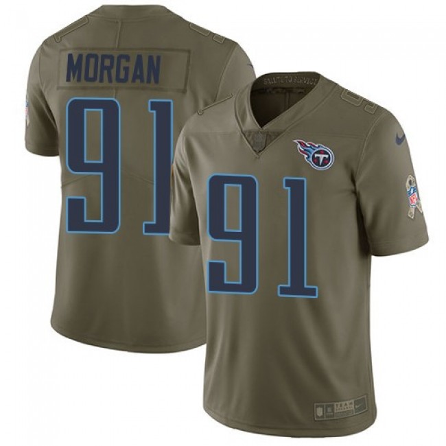 Tennessee Titans #91 Derrick Morgan Olive Youth Stitched NFL Limited 2017 Salute to Service Jersey