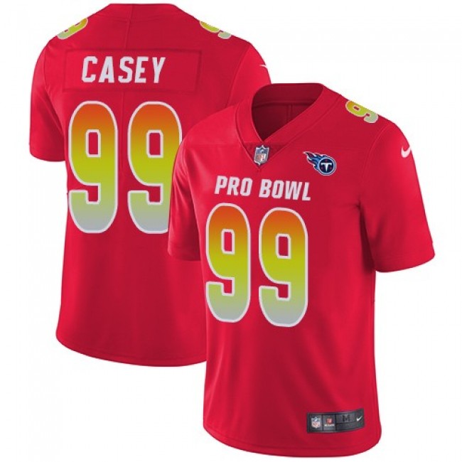 Tennessee Titans #99 Jurrell Casey Red Youth Stitched NFL Limited AFC 2018 Pro Bowl Jersey