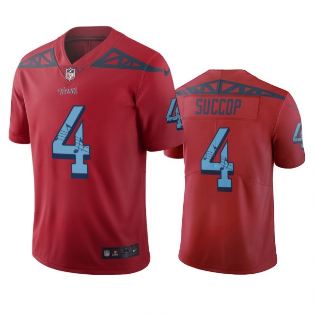 Tennessee Titans #4 Ryan Succop Red Vapor Limited City Edition NFL Jersey