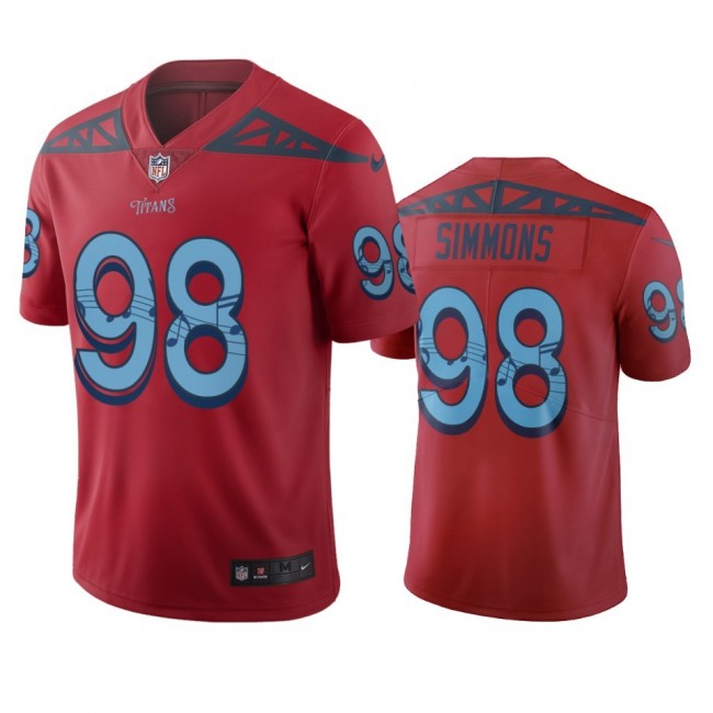 Tennessee Titans #98 Jeffery Simmons Red Vapor Limited City Edition NFL Jersey