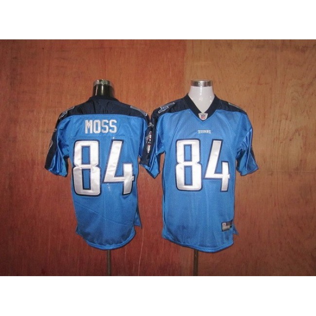 Titans #84 Randy Moss Stitched Baby Blue NFL Jersey