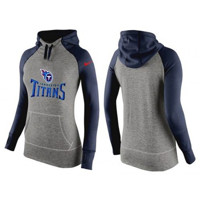 Women's Tennessee Titans Hoodie Grey Dark Blue-1 Jersey
