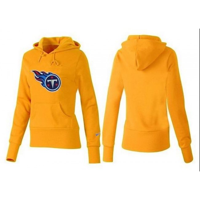 Women's Tennessee Titans Logo Pullover Hoodie Yellow Jersey