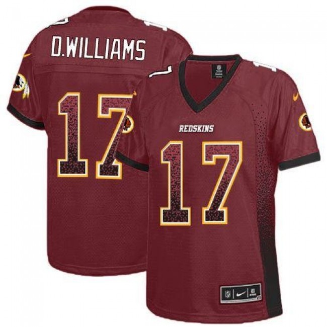 Women's Redskins #17 Doug Williams Burgundy Red Team Color Stitched NFL Elite Drift Jersey