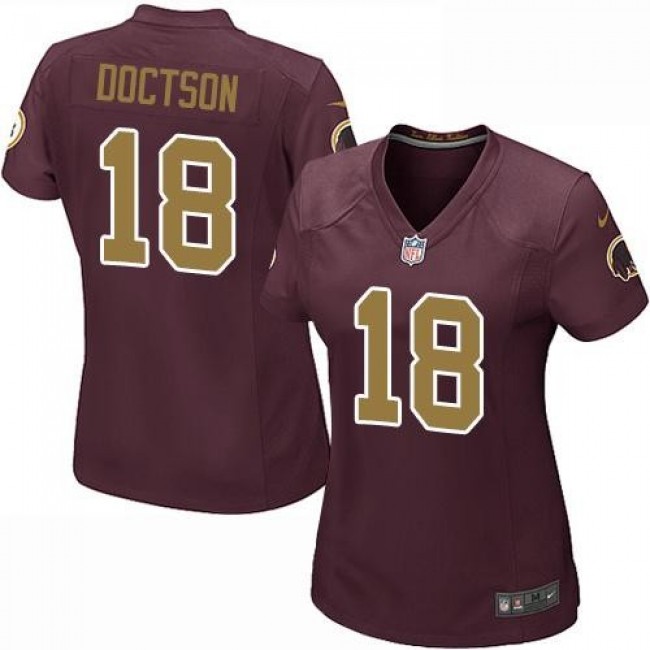 Women's Redskins #18 Josh Doctson Burgundy Red Alternate Stitched NFL Elite Jersey