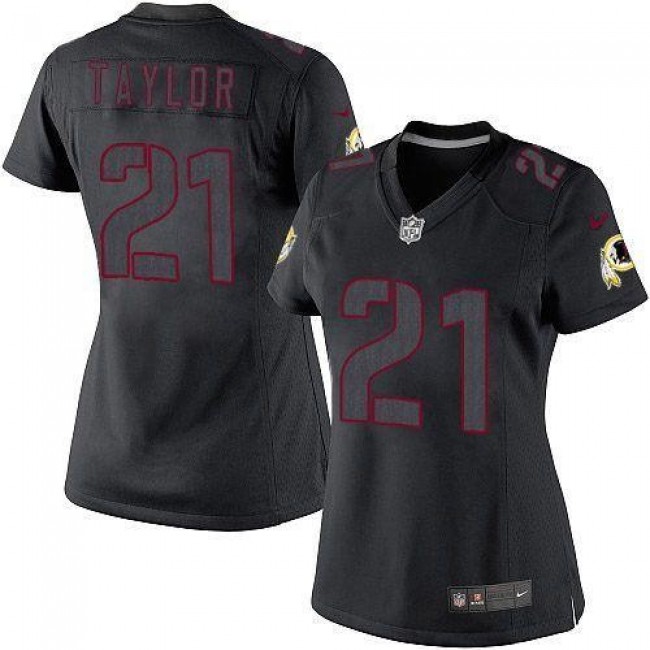 Women's Redskins #21 Sean Taylor Black Impact Stitched NFL Limited Jersey