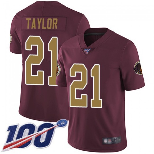 Nike Redskins #21 Sean Taylor Burgundy Red Alternate Men's Stitched NFL 100th Season Vapor Limited Jersey