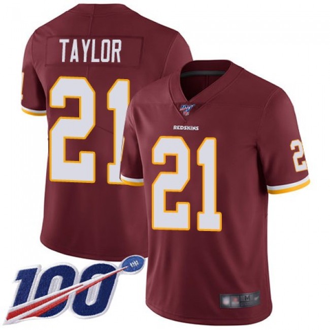 Nike Redskins #21 Sean Taylor Burgundy Red Team Color Men's Stitched NFL 100th Season Vapor Limited Jersey