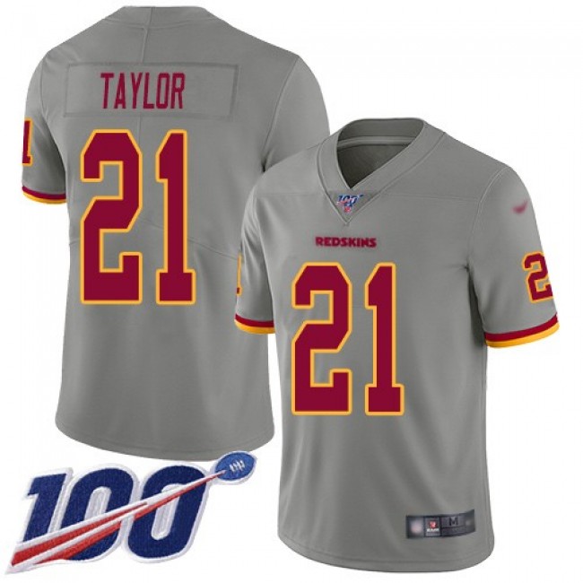 Nike Redskins #21 Sean Taylor Gray Men's Stitched NFL Limited Inverted Legend 100th Season Jersey