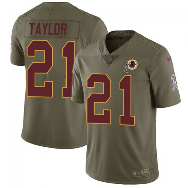 Nike Redskins #21 Sean Taylor Olive Men's Stitched NFL Limited 2017 Salute to Service Jersey