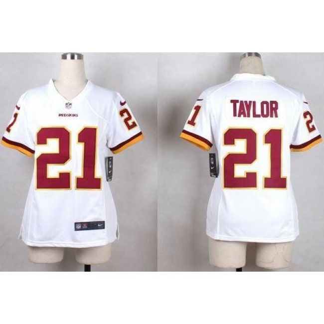 Women's Redskins #21 Sean Taylor White Stitched NFL Elite Jersey