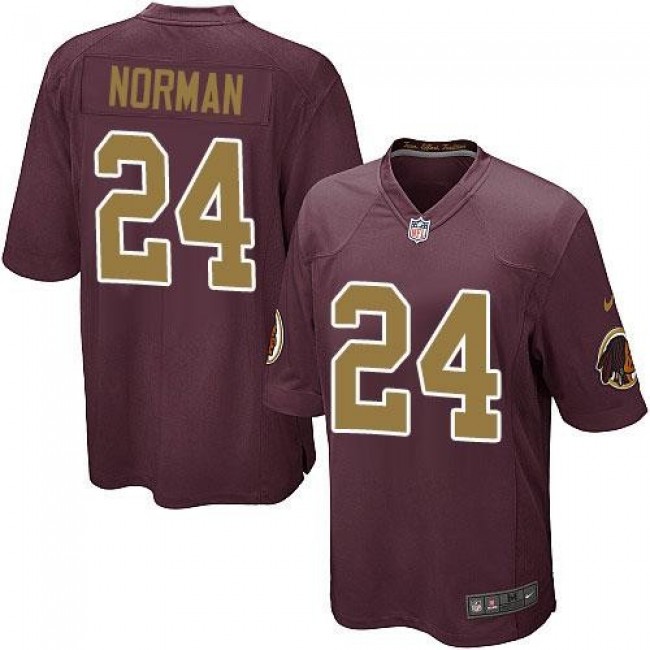 Washington Redskins #24 Josh Norman Burgundy Red Alternate Youth Stitched NFL Elite Jersey