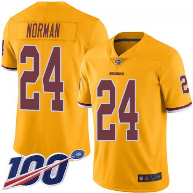 Nike Redskins #24 Josh Norman Gold Men's Stitched NFL Limited Rush 100th Season Jersey