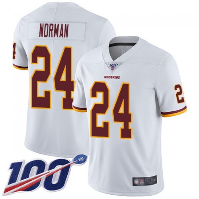 Nike Redskins #24 Josh Norman White Men's Stitched NFL 100th Season Vapor Limited Jersey