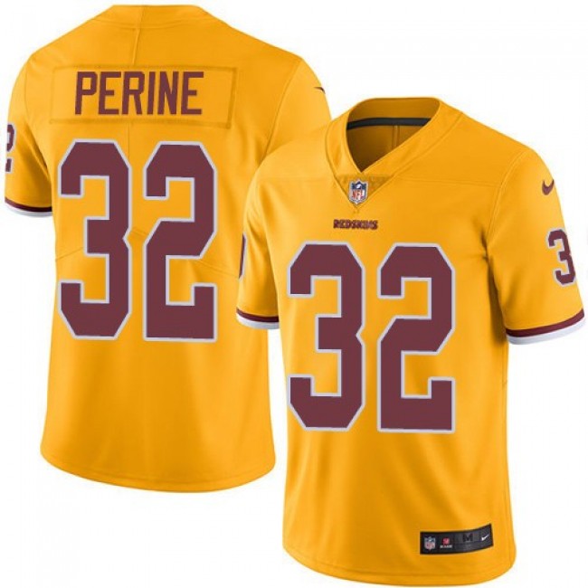 Washington Redskins #32 Samaje Perine Gold Youth Stitched NFL Limited Rush Jersey