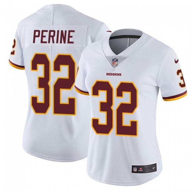 Women's Redskins #32 Samaje Perine White Stitched NFL Vapor Untouchable Limited Jersey