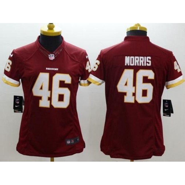 Women's Redskins #46 Alfred Morris Burgundy Red Team Color Stitched NFL Limited Jersey