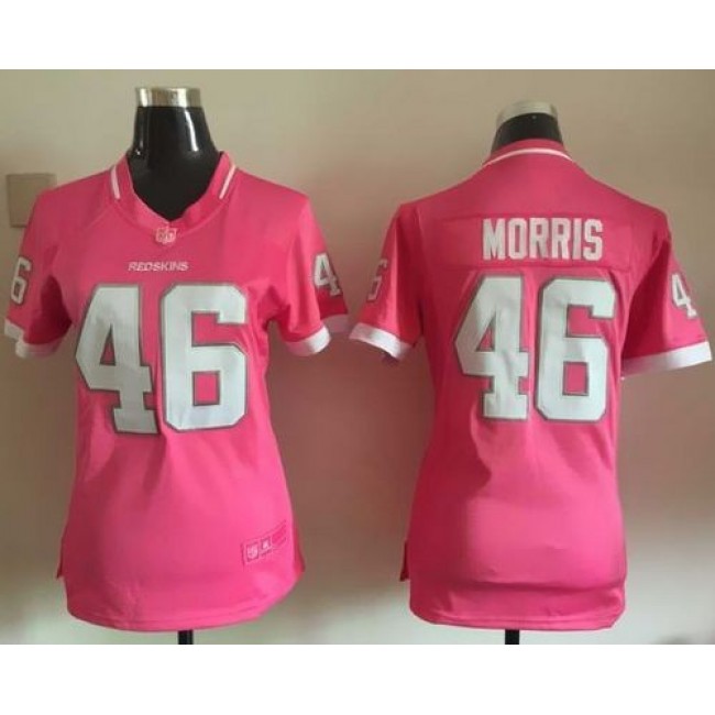 Women's Redskins #46 Alfred Morris Pink Stitched NFL Elite Bubble Gum Jersey