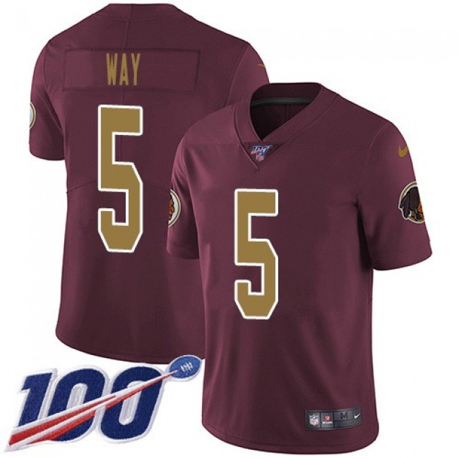 Nike Redskins #5 Tress Way Burgundy Alternate Men's Stitched NFL 100th Season Vapor Untouchable Limited Jersey