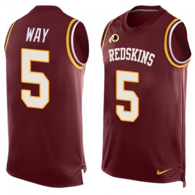 Nike Redskins #5 Tress Way Burgundy Team Color Men's Stitched NFL Limited Tank Top Jersey