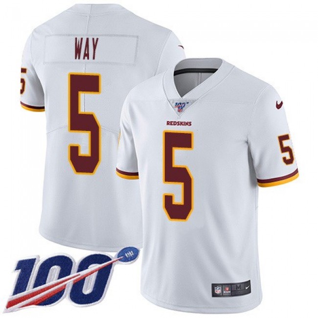 Nike Redskins #5 Tress Way White Men's Stitched NFL 100th Season Vapor Untouchable Limited Jersey