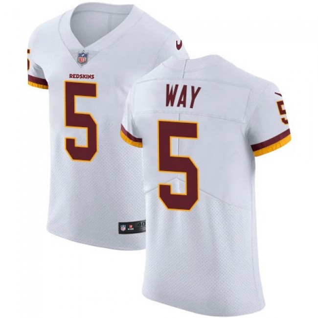 Nike Redskins #5 Tress Way White Men's Stitched NFL New Elite Jersey