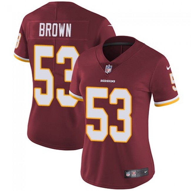 Women's Redskins #53 Zach Brown Burgundy Red Team Color Stitched NFL Vapor Untouchable Limited Jersey