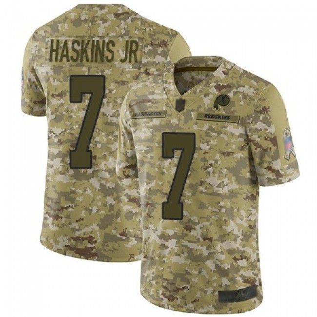 Nike Redskins #7 Dwayne Haskins Jr Camo Men's Stitched NFL Limited 2018 Salute To Service Jersey