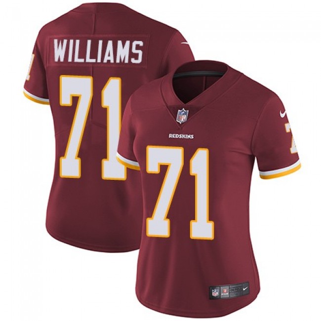 Women's Redskins #71 Trent Williams Burgundy Red Team Color Stitched NFL Vapor Untouchable Limited Jersey