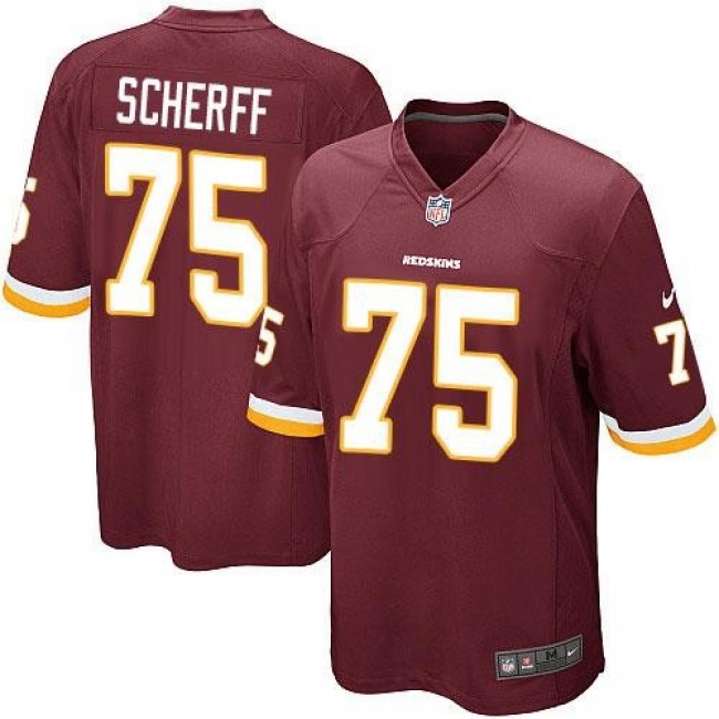 Washington Redskins #75 Brandon Scherff Burgundy Red Team Color Youth Stitched NFL Elite Jersey