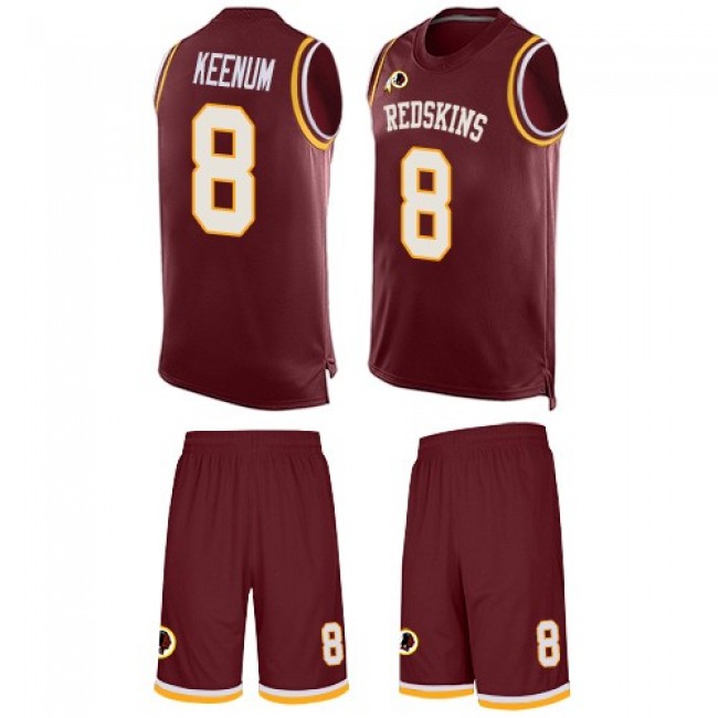 Nike Redskins #8 Case Keenum Burgundy Red Team Color Men's Stitched NFL Limited Tank Top Suit Jersey