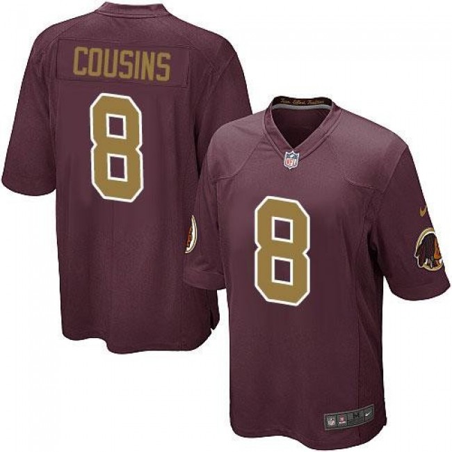 Washington Redskins #8 Kirk Cousins Burgundy Red Alternate Youth Stitched NFL Elite Jersey