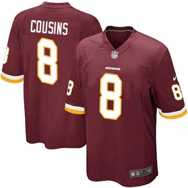 Washington Redskins #8 Kirk Cousins Burgundy Red Team Color Youth Stitched NFL Elite Jersey